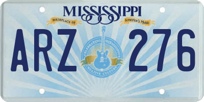 MS license plate ARZ276