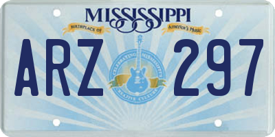 MS license plate ARZ297