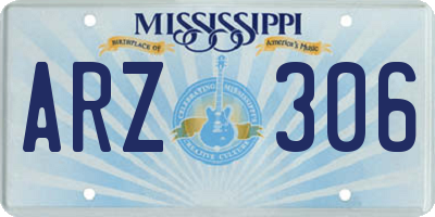 MS license plate ARZ306