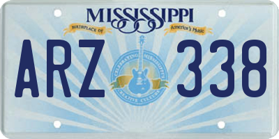 MS license plate ARZ338