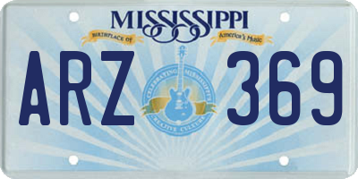 MS license plate ARZ369
