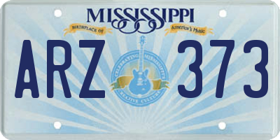 MS license plate ARZ373