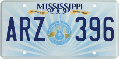 MS license plate ARZ396