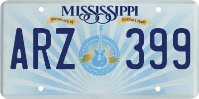 MS license plate ARZ399