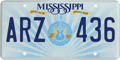 MS license plate ARZ436