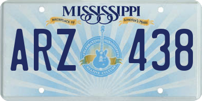 MS license plate ARZ438