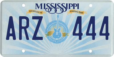 MS license plate ARZ444