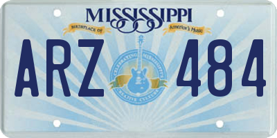 MS license plate ARZ484