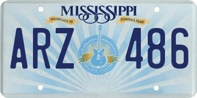 MS license plate ARZ486