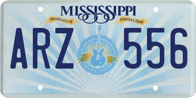MS license plate ARZ556