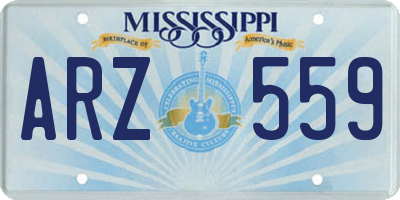 MS license plate ARZ559