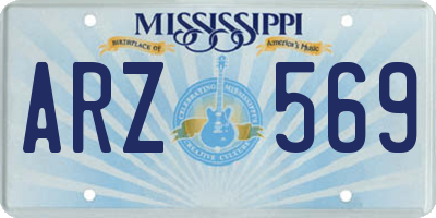 MS license plate ARZ569