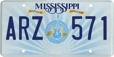 MS license plate ARZ571