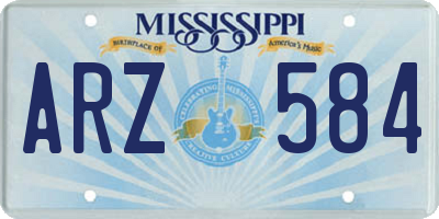 MS license plate ARZ584