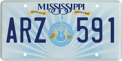 MS license plate ARZ591