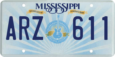 MS license plate ARZ611