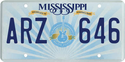 MS license plate ARZ646