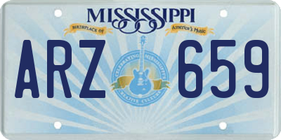 MS license plate ARZ659