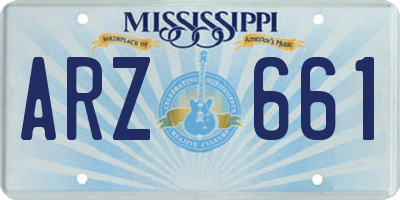 MS license plate ARZ661