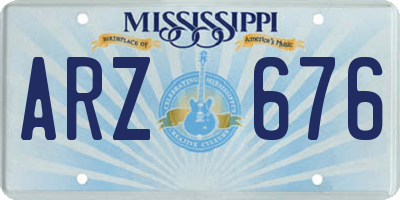 MS license plate ARZ676