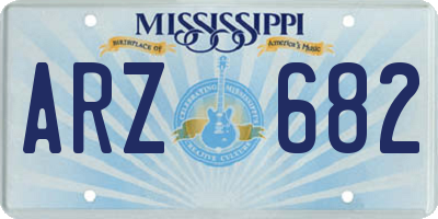 MS license plate ARZ682