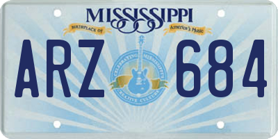 MS license plate ARZ684