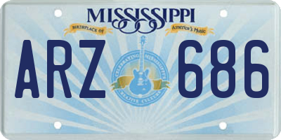 MS license plate ARZ686