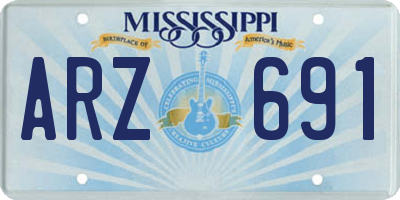 MS license plate ARZ691