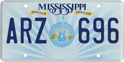 MS license plate ARZ696