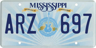 MS license plate ARZ697