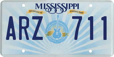 MS license plate ARZ711