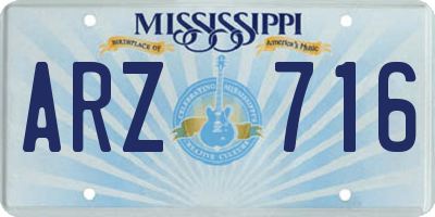 MS license plate ARZ716