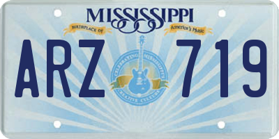 MS license plate ARZ719