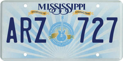 MS license plate ARZ727