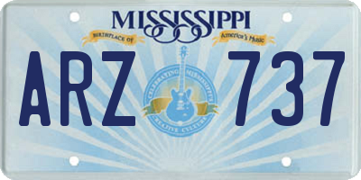 MS license plate ARZ737