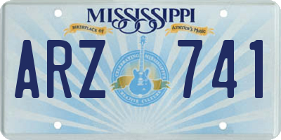 MS license plate ARZ741