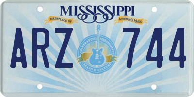 MS license plate ARZ744