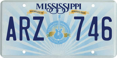 MS license plate ARZ746