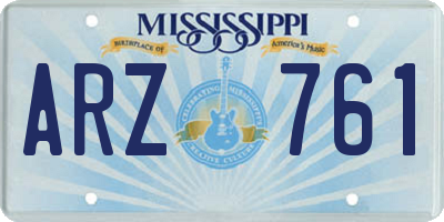 MS license plate ARZ761