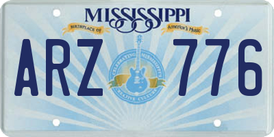 MS license plate ARZ776