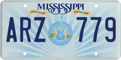 MS license plate ARZ779