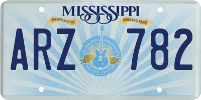 MS license plate ARZ782