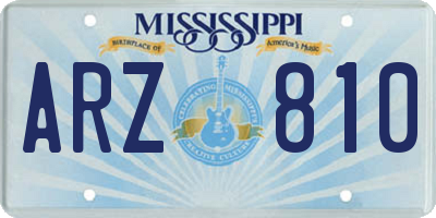 MS license plate ARZ810