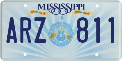 MS license plate ARZ811