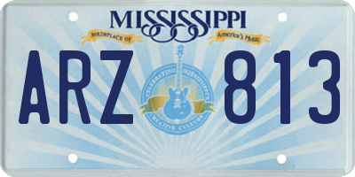 MS license plate ARZ813