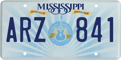 MS license plate ARZ841