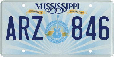 MS license plate ARZ846