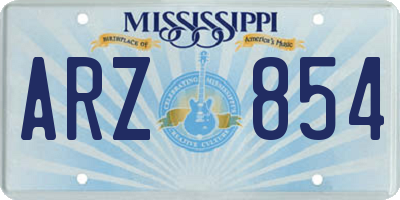 MS license plate ARZ854