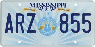 MS license plate ARZ855