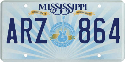 MS license plate ARZ864
